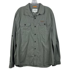 Field & Stream Brushed Poplin 100% Cotton Long Sleeve Mens XXL Utility Shirt